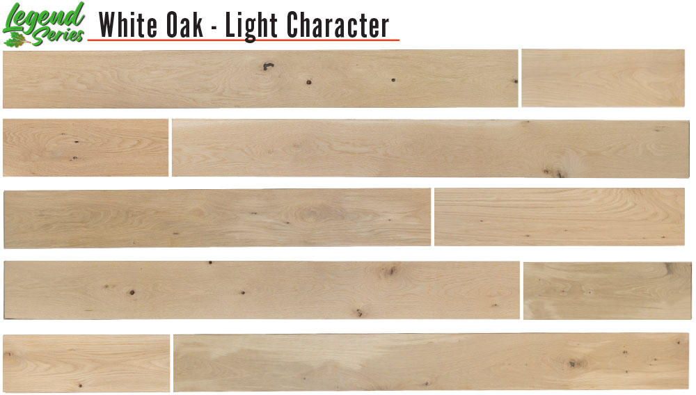 Legend Series White Oak Engineered Flooring, Light character grade.