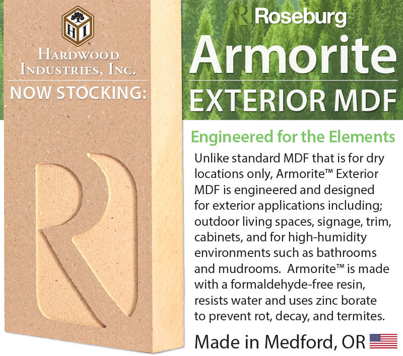 Now stocking Roseburg Armorite Outdoor MDF.
