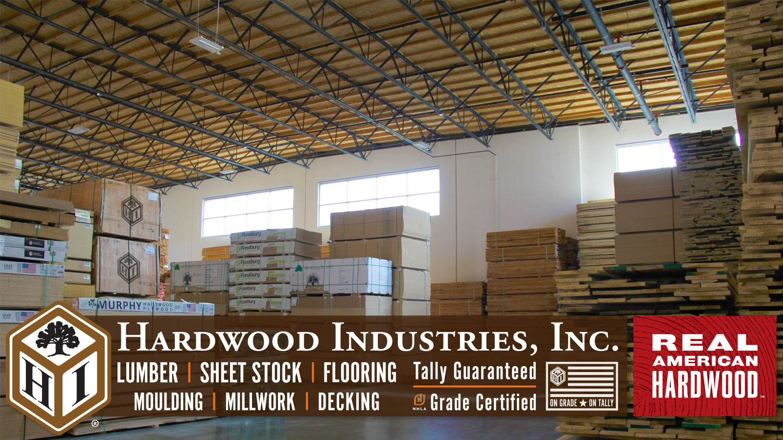 Hardwood Industries Tally Count Guaranteed and NHLA Grade Certified.
